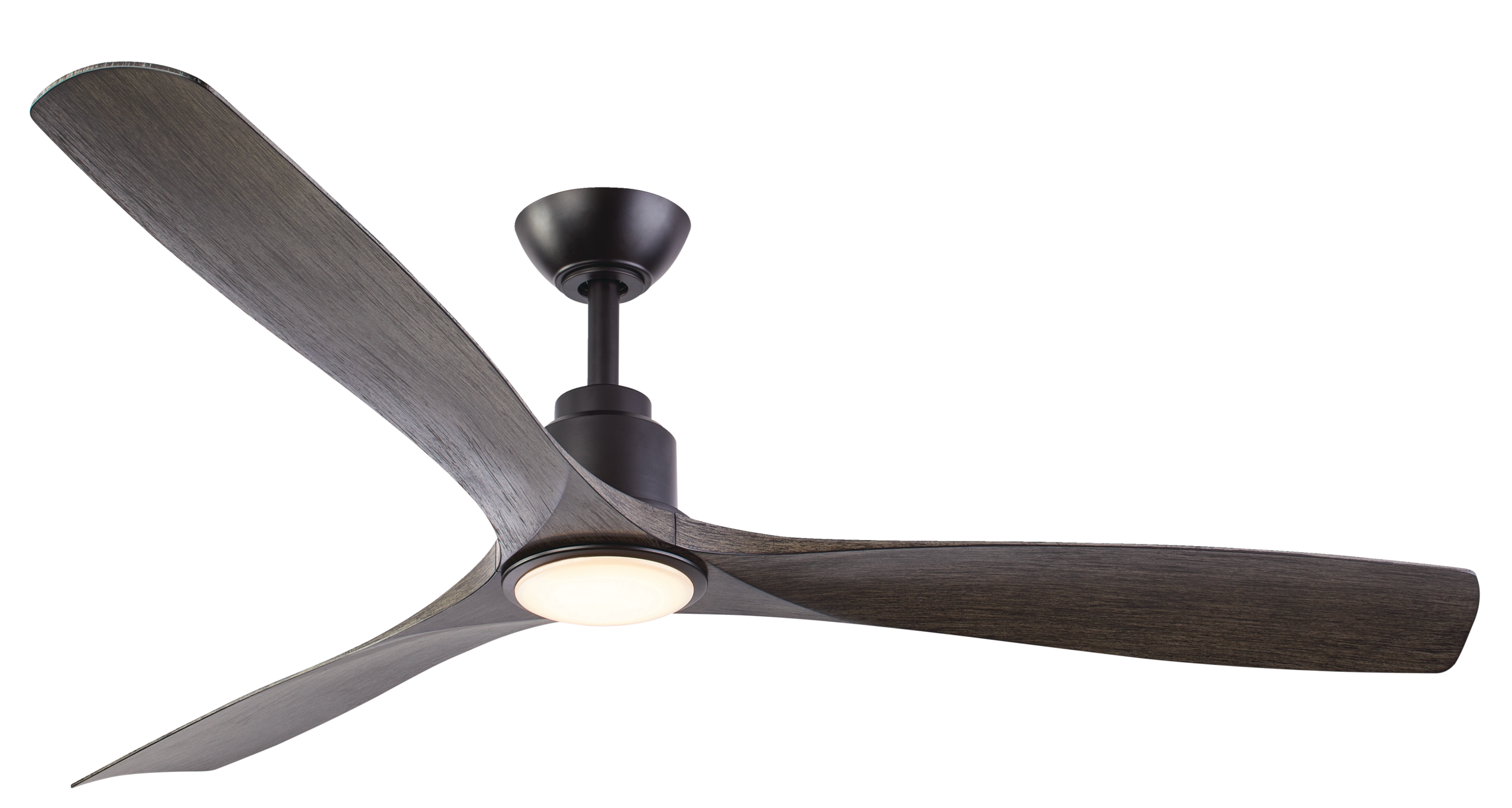 NOMA Nova 60" 3-Blade Reversible 6-Speeds Dimmable(5 CCTs) Ceiling Fan with remote, Matte Black Bottom_Plunge