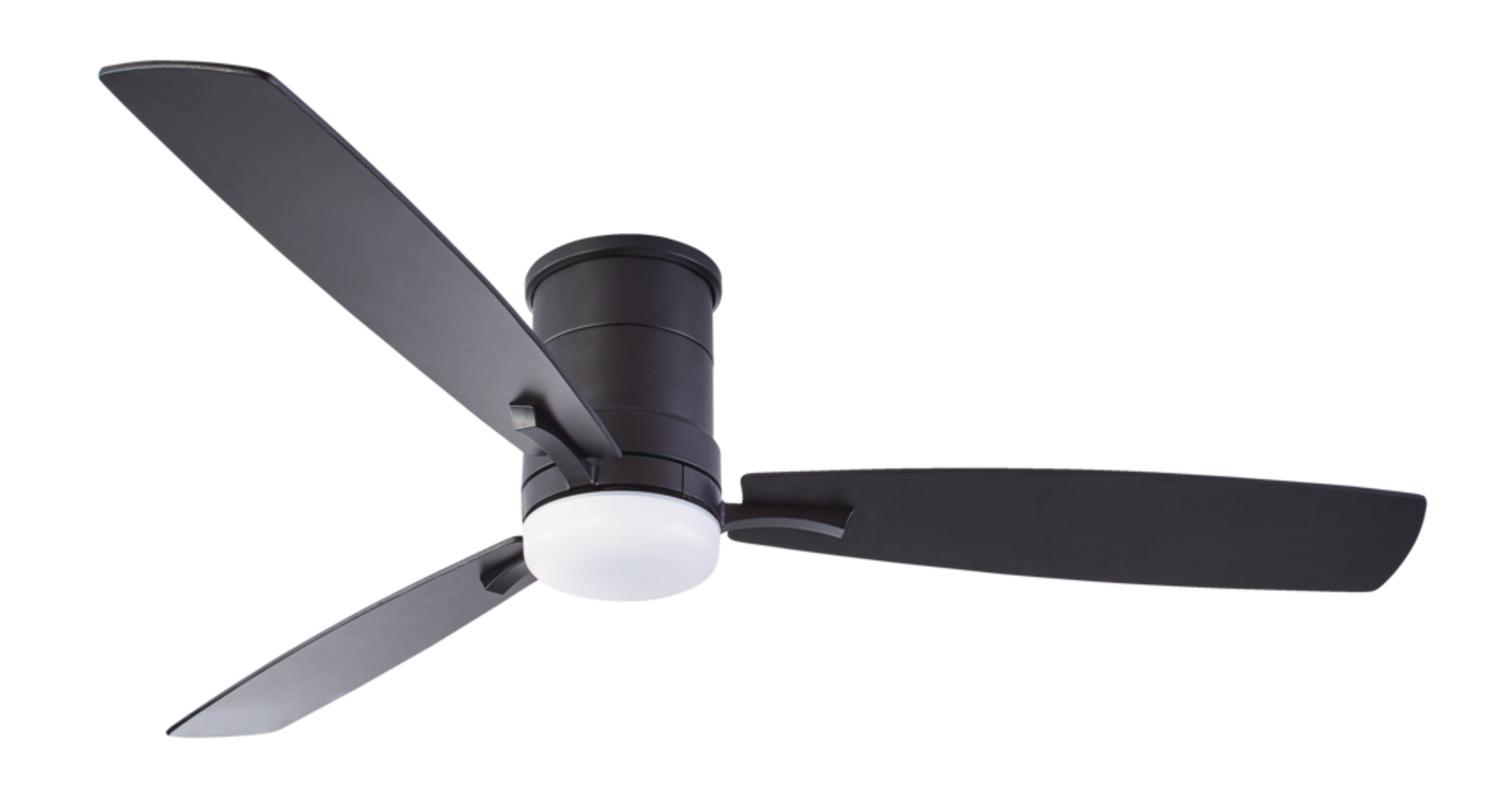 Noma Bower 52" 3-Reversible Blade 6-Speed Dimmable 3 CCTs LED Ceiling Fan with Remote, Matte Black Bottom_Plunge