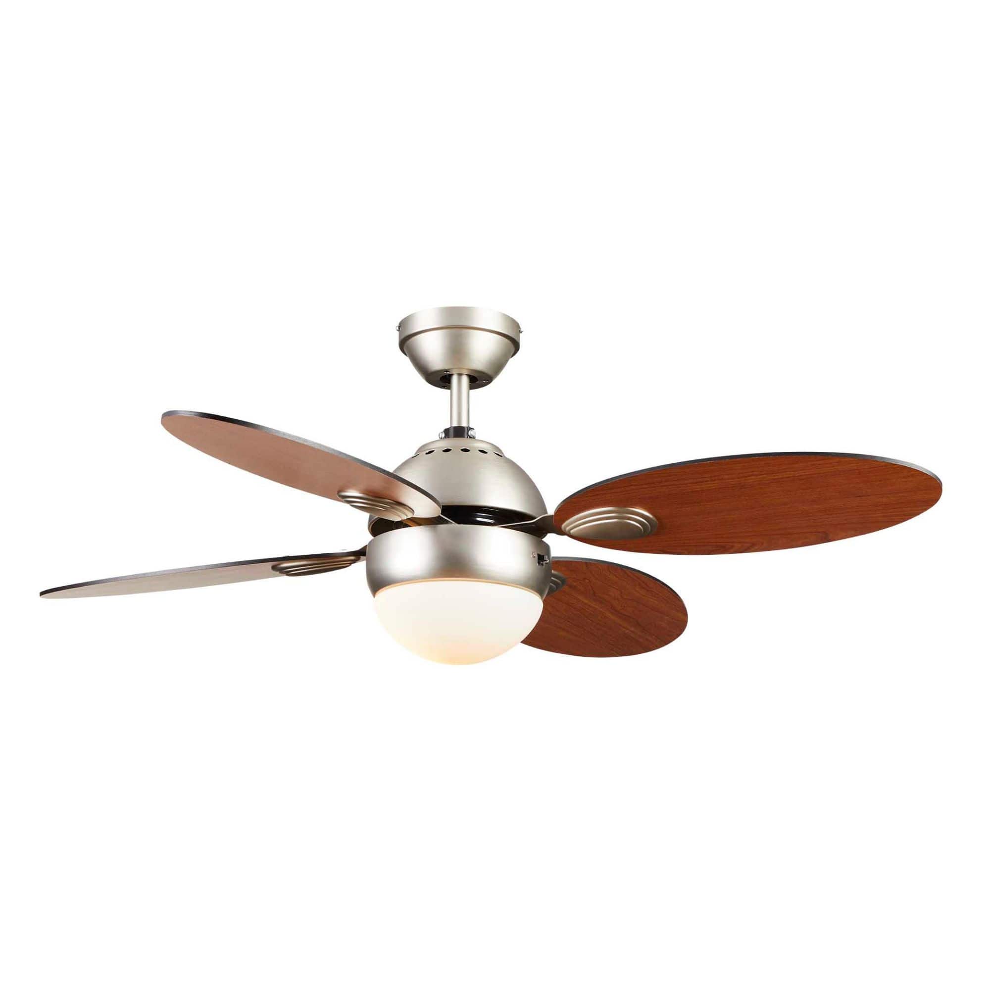NOMA Scandinavian Reversible 4-Blade 3-Speed Ceiling Fan with Lighting &  Remote, 42-in, Black/Cherry