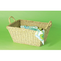 Panier rectangulaire en jonc de mer Front_Angled_Left