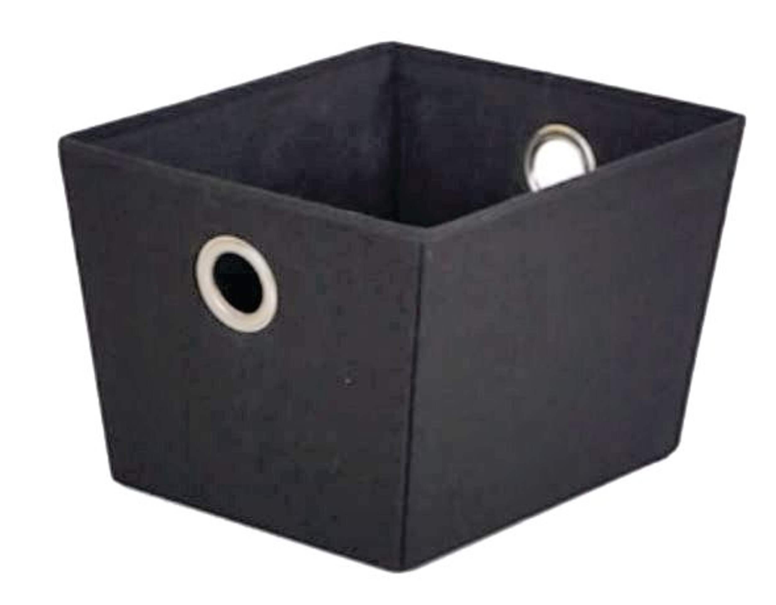 CANVAS Piper Basket, Black, 13.5 x 11.4 x 8.8-in Front_Angled_Right