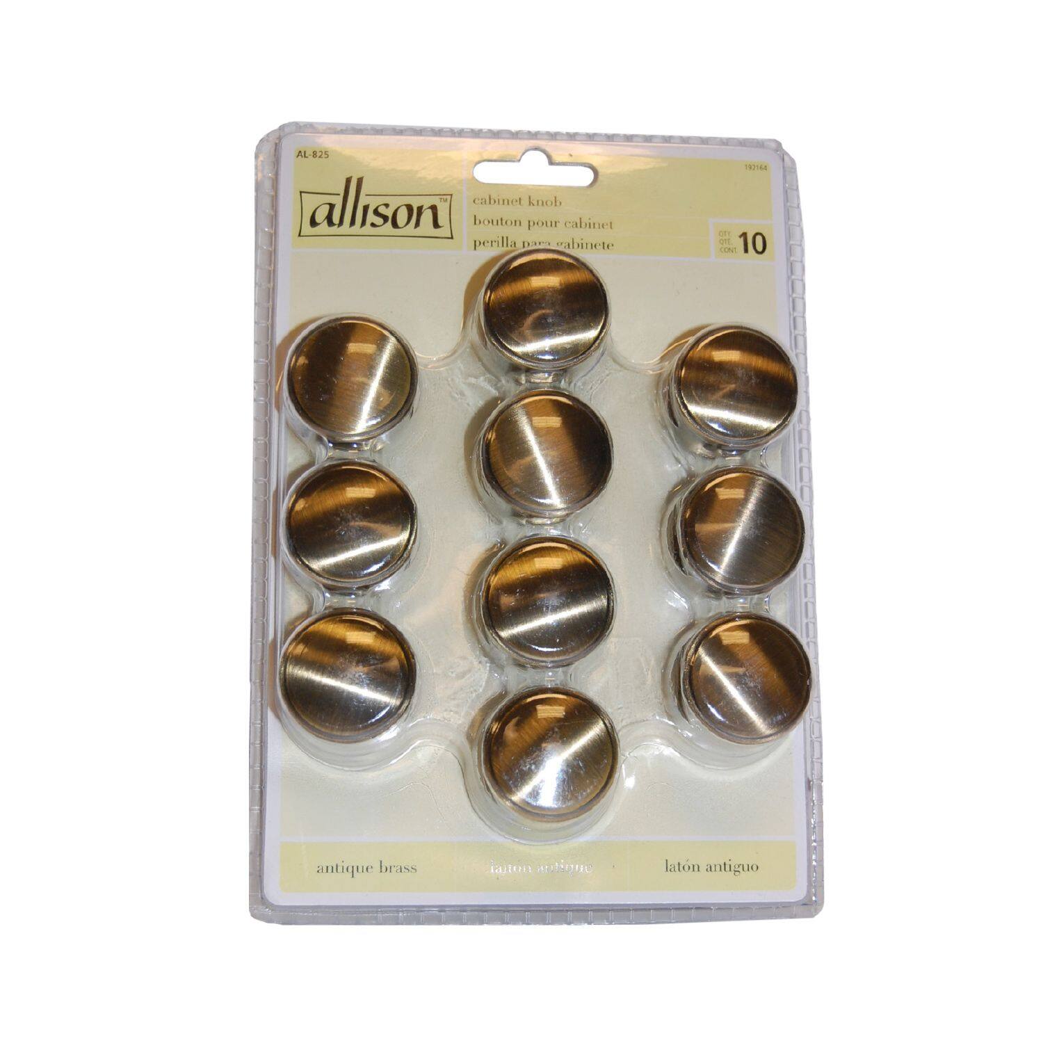 1 3/8-inch (35 mm) Burnished Brass Traditional Cabinet Knob