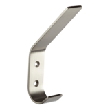 Crochet simple CANVAS Bent, acier inoxydable, nickel Front_Angled_Right