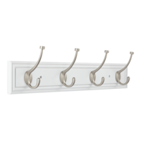 CANVAS Galena Stainless Steel 4-Hook Pill Top Rail, White/Silver, 27-in Front_Angled_Right