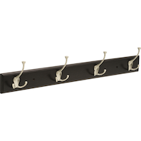 Barre à 4 crochets triples Peerless, acier inoxydable, noir/nickel, 27 po