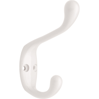 Peerless Stainless Steel Single Coat & Hat Hooks, Assorted Colours, 3-pk Front_Three_Fourths_Angled_Right