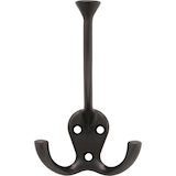 Crochets triples Peerless, acier inoxydable, noir, paq. 3 Front_Flat