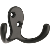 Crochets à peignoir à 2 branches Peerless, acier inoxydable, couleurs variées, paq. 4