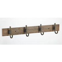 CANVAS 4-Hook Rail, Weathered Walnut, 27-in Front_Angled_Right