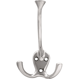 Crochets triples Peerless, acier inoxydable, chromé, paq. 3 Front_Flat