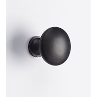 Poignées métalliques rondes contemporaines Peerless pour armoires et tiroirs, noir mat, 3,17 cm (1-1/4 po), 10 pièces