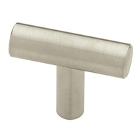 Peerless Steel Bar Knobs for Cabinets and Drawers, Satin Nickel, 1-5/8-in, 2-pk Front_Angled_Left
