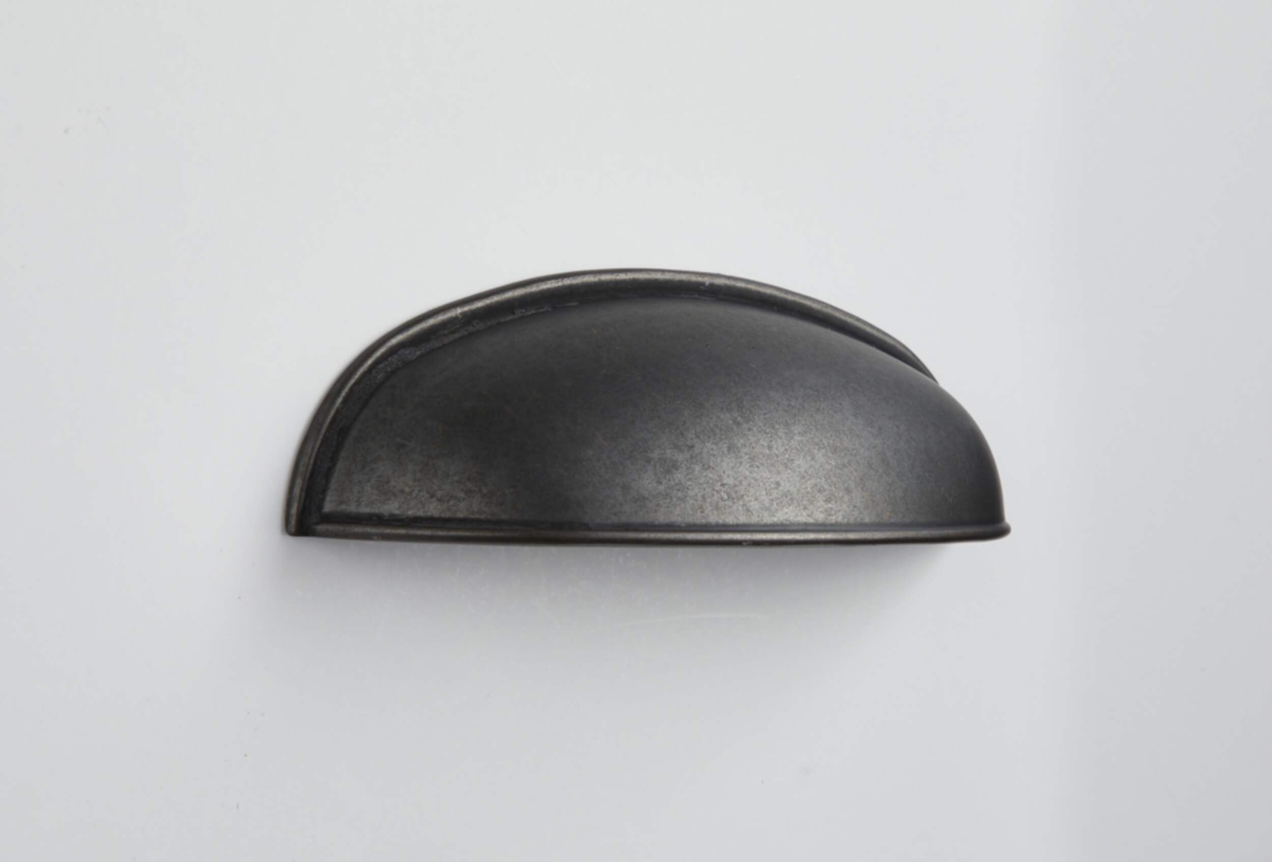 Peerless Dual-Mount Metal Cup Pulls, Soft Iron, 3-in, 2-pk Front_Flat