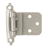 Charnières à garniture encastrée automatiques Peerless, nickel satiné, 3/8 po, paq. 2 Front_Flat