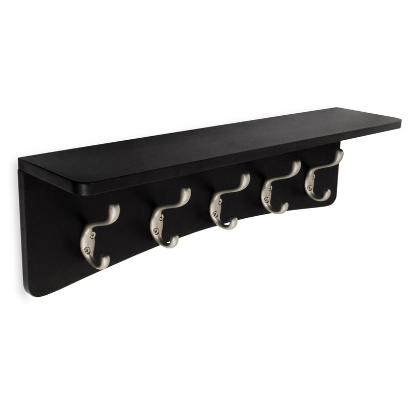 For Living Black Shelf Board with 5 Hooks Canadian Tire