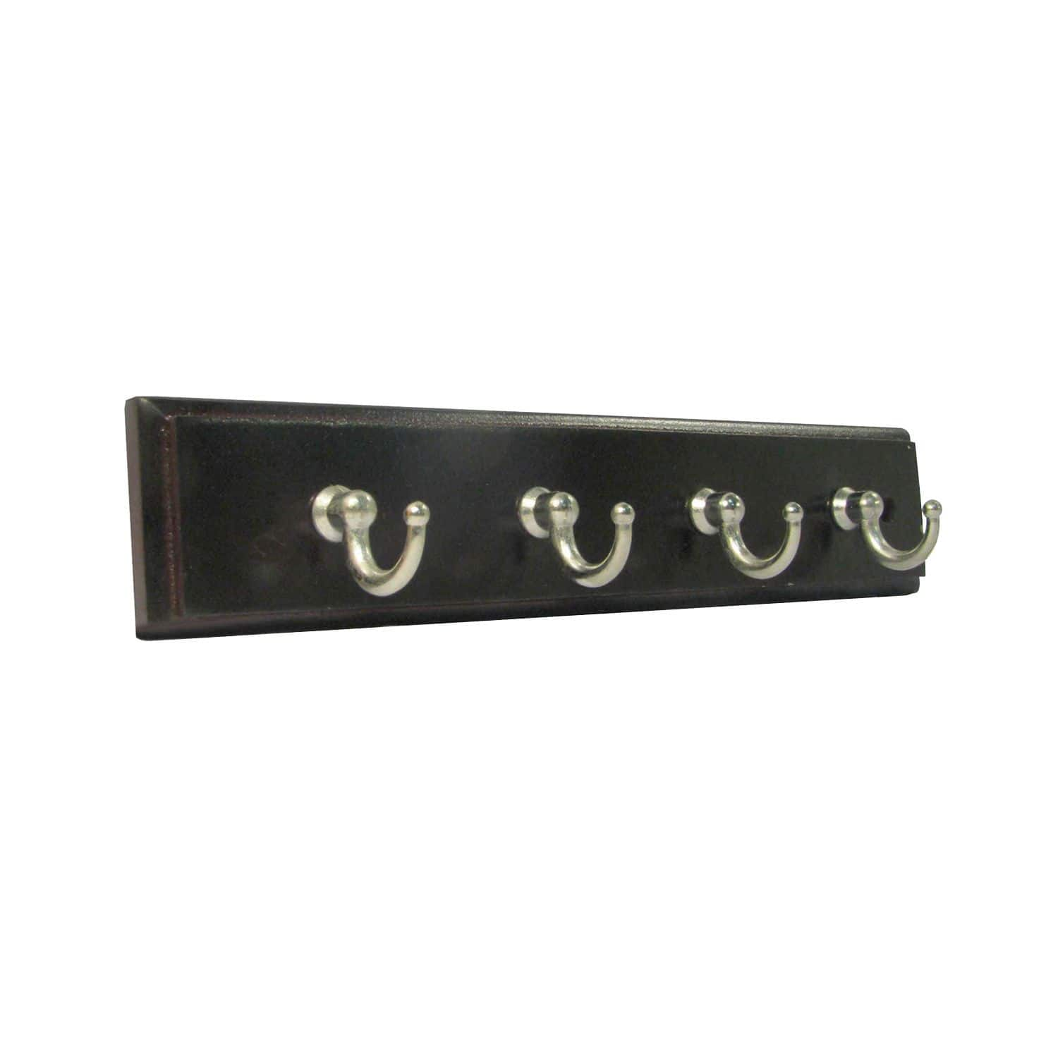 CANVAS Galena Stainless Steel 4-Hook Pill Top Rail, Black/Brass, 27-in