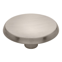 Peerless Concave Round Metal Knobs for Cabinets and Drawers, Satin Nickel, 1-1/2-in, 2-pk Front_Elevated