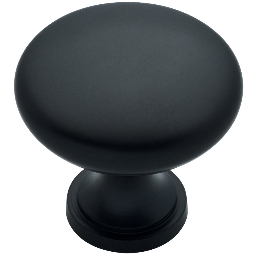 Peerless Round Metal Knobs, Matte Black, 11/4in, 2pk Canadian Tire