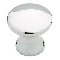 Peerless Mia Round Metal Knobs for Cabinets and Drawers, Polished Chrome, 1-1/8-in, 2-pk