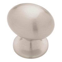 Peerless Football Metal Knob for Cabinets and Drawers, 1-3/8-in, Assorted Pack Sizes
