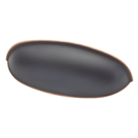 Peerless Dual-Mount Metal Cup Pulls, Bronze, 3-in, 2-pk