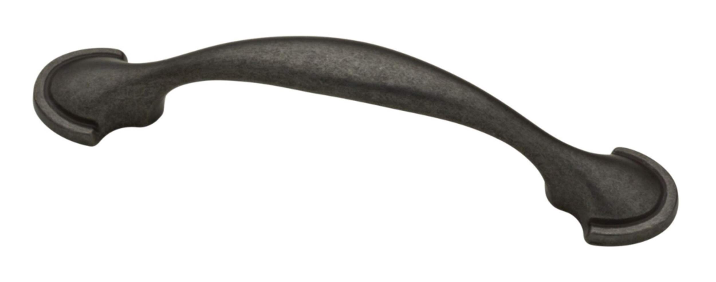 Peerless Half-Round Metal Spoon Foot Pulls, Soft Iron, 3-in, 6-pk Front_Angled_Left