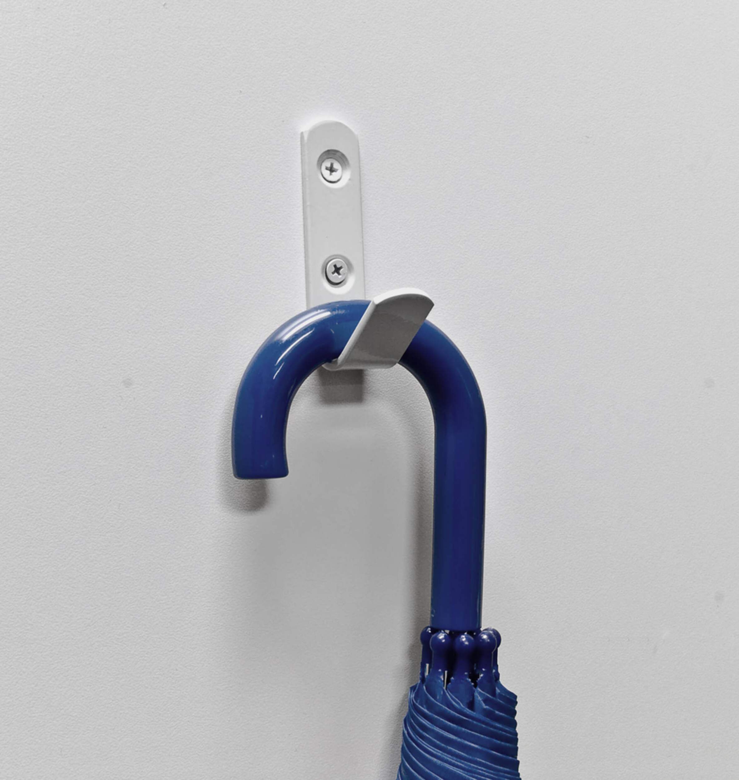 Nystrom Single School Hook, White Front_Angled_Right
