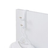 Crochet Urbana en plastique pour dessus de porte, 2 crochets, blanc, 10 po Front_Angled_Left