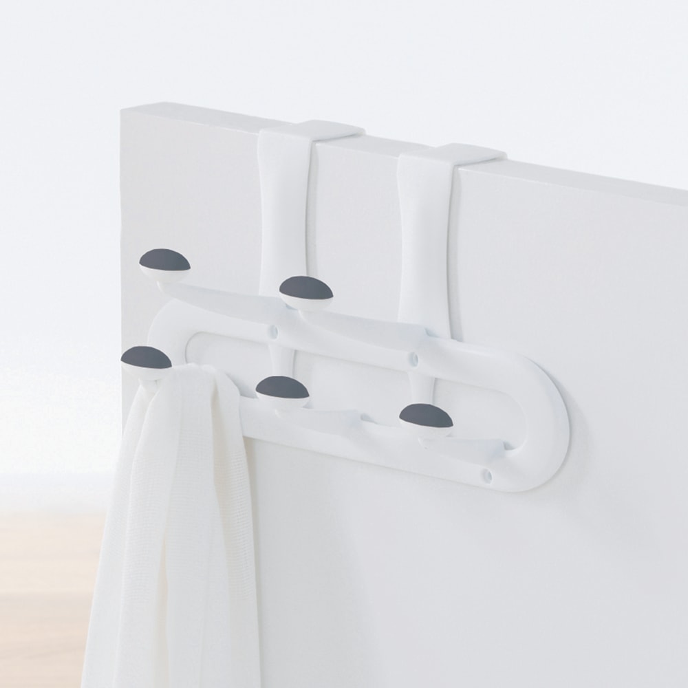Urbana Plastic 5Hook Over the Door Hook, White, 13in Canadian Tire