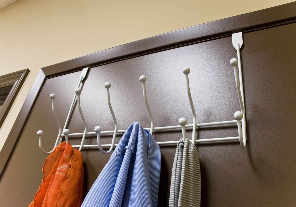 Jingrui 5 Hooks Over The Door Hanger Hook Storage Holder Towel Clothes Hanging Rack Black