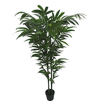 CANVAS Artificial Indoor Bamboo Tree in Black Plastic Pot, 5-ft Front_Elevated