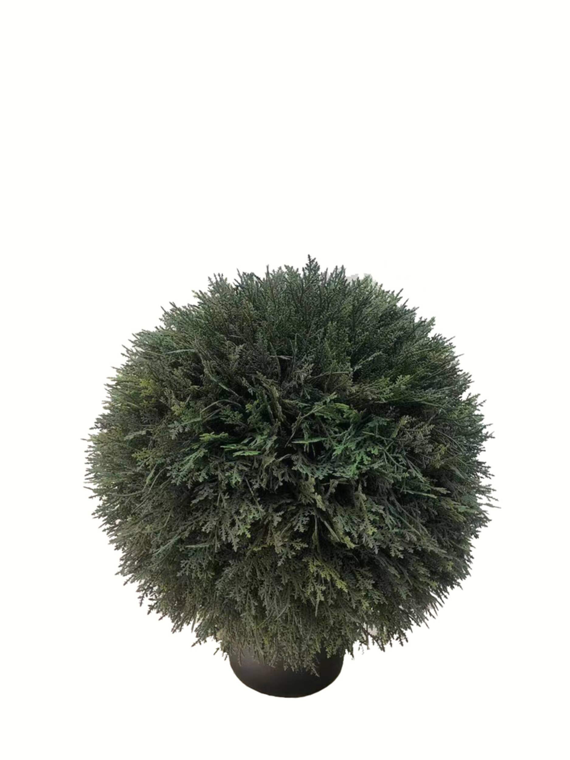 Boule de cèdre topiaire artificielle CANVAS, intérieur, pot en plastique, 18,5 po Front_Elevated