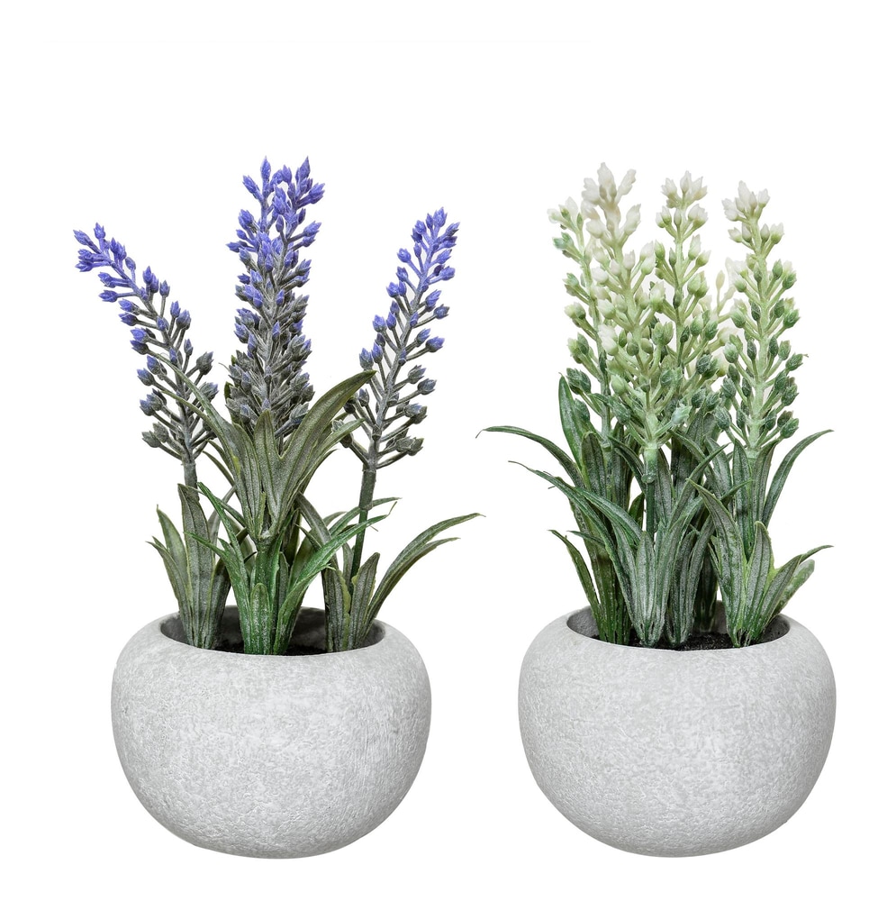 Danson Artificial Lavender Plant in Stone Pot, Assorted Canadian Tire
