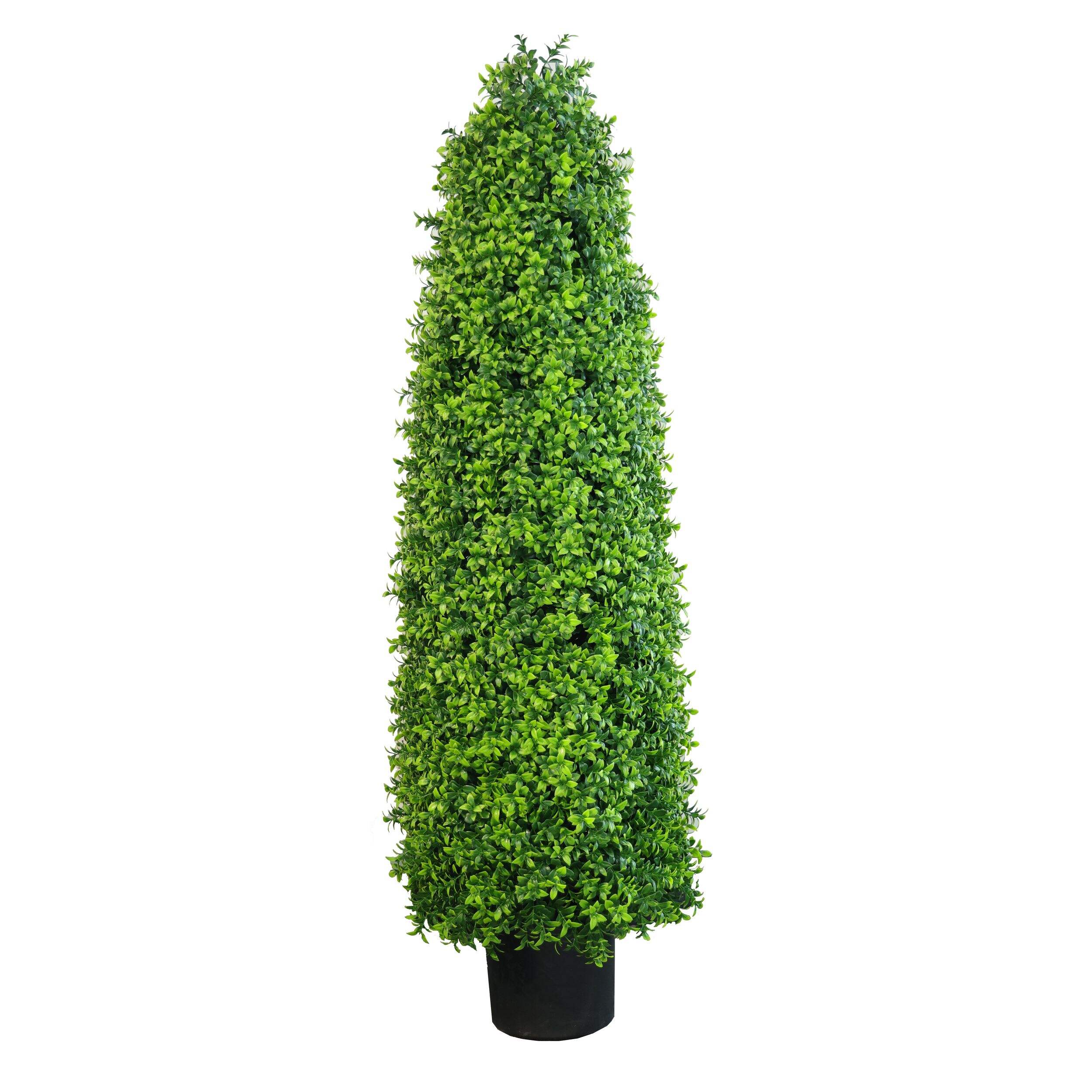 Naturae Décor 48-in Artificial Indoor/Outdoor Boxwood Tree Front_Flat