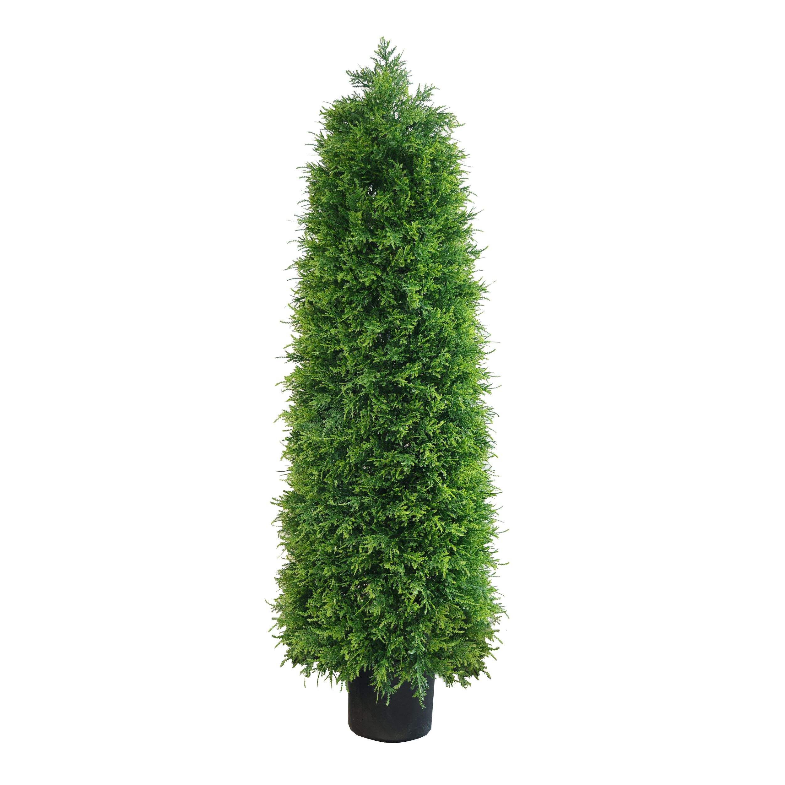 Naturae Décor 48-in Artificial Indoor/Outdoor Cedar Tree Front_Flat