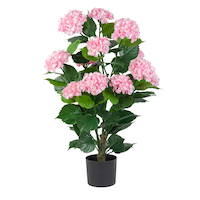 Naturae Décor 36-in Artificial Indoor/Outdoor Pink Flower Hydrangea Shrub Plant