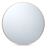 CANVAS Devon Round Wall Mirror, Gold, 30-in Front_Flat