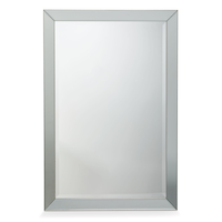 Miroir mural rectangulaire biseauté CANVAS Lamont, argent, 36 x 24 po