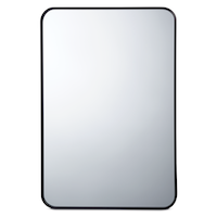 CANVAS Truro Metal Rectangular Wall Mirror, Black, 20 x 30-in Front_Flat