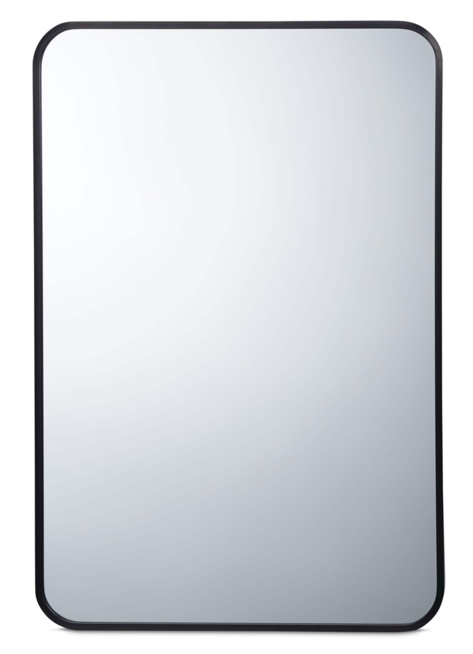 CANVAS Truro Metal Rectangular Wall Mirror, Black, 20 x 30-in Front_Flat