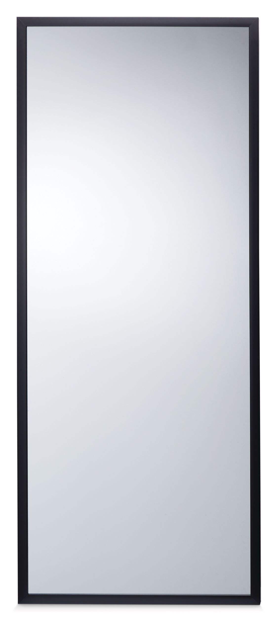 CANVAS Elmira Rectangular Wall Mirror, Black, 58 x 24-in Front_Flat