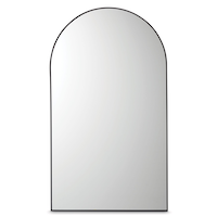 Miroir mural CANVAS Bowden en métal, noir mat, 22 x 38 po