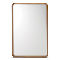 CANVAS Springside Pearwood Rectangular Wall Mirror, Brown, 24 x 36-in Front_Flat