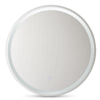 Miroir mural rond à DEL CANVAS Raymore, transparent, 28 po
