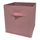 For Living Cube Fabric Drawer Basket, Assorted Colours, 10.5 x 11-in Front_Angled_Left