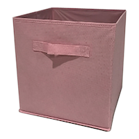 Panier-tiroir For Living cubique en tissu, couleurs assorties, 10,5 x 11 po Front_Angled_Left