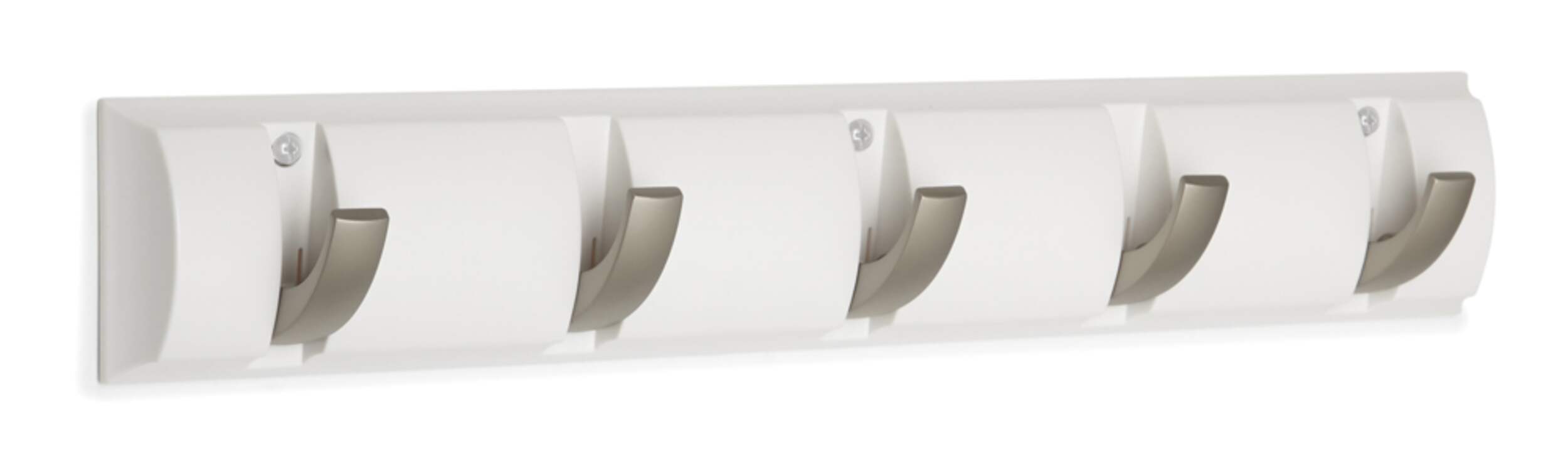 Barre rabattable à 5 crochets en acier CANVAS Clement, blanc, 20 po Front_Angled_Right