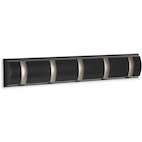 CANVAS Galena Stainless Steel 4-Hook Pill Top Rail, Black/Brass, 27-in