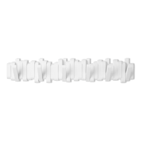 Rail rabattable à 6 crochets en acier CANVAS Flemington, blanc, 24 po