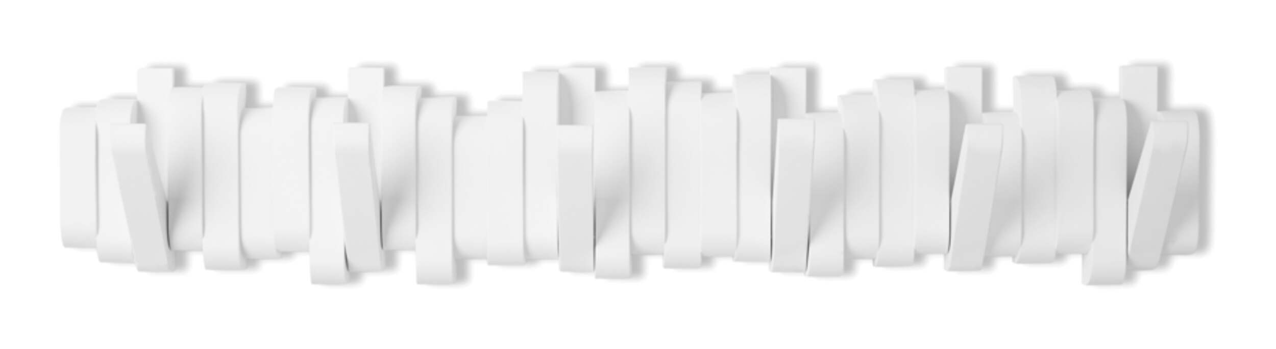 CANVAS Flemington Steel 6-Hook Flip Down Rail, White, 24-in Front_Elevated